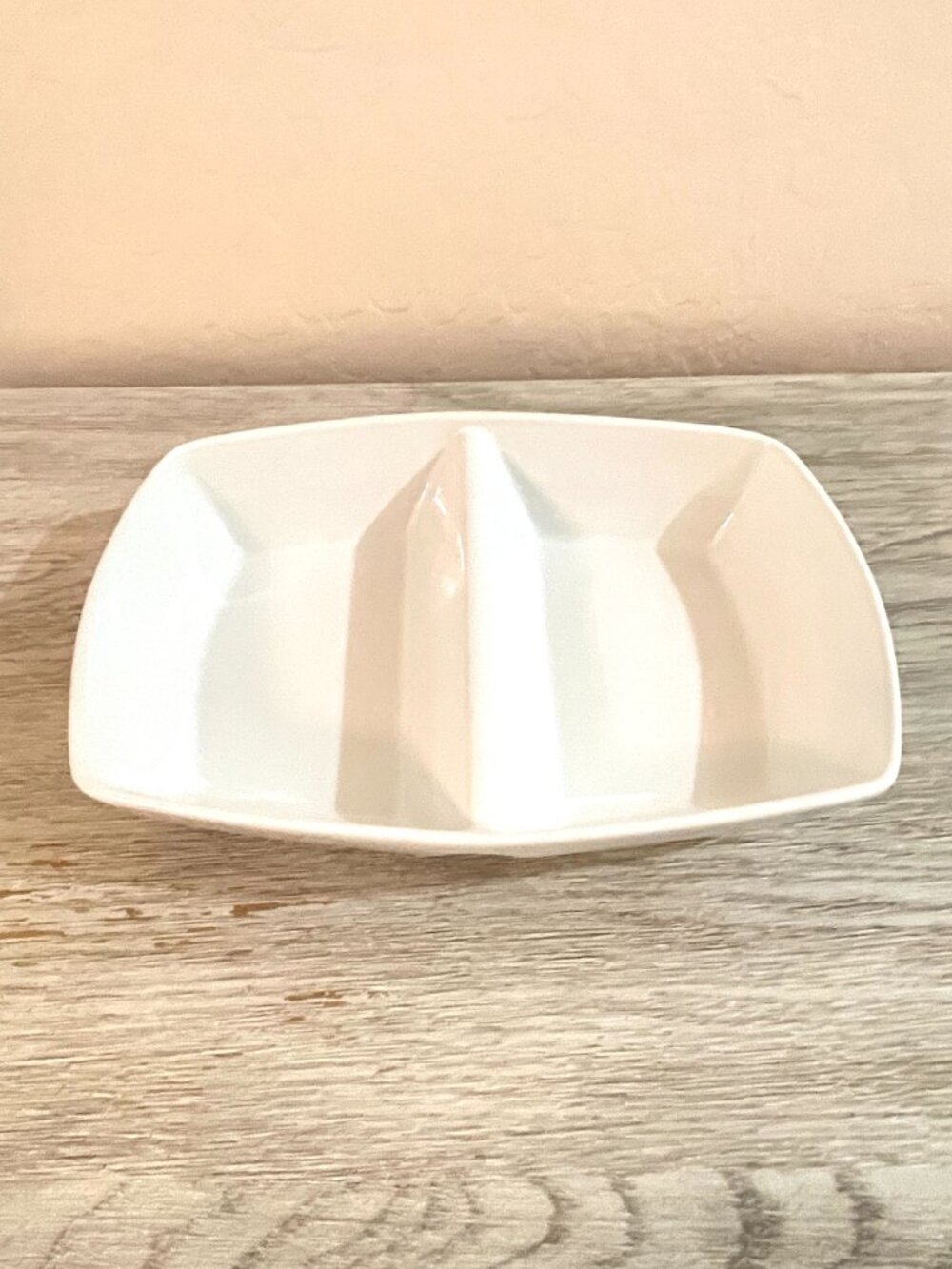 Target Home Divided Serving Dish 2 Section Serving Bowl White Porcelain